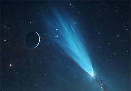 Possible découverte d'un panache de poussière émis par une comète extrasolaire
