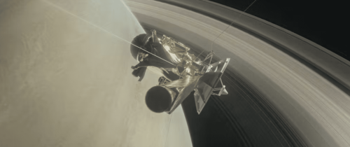  La sonde Cassini en orbite autour de Saturne.